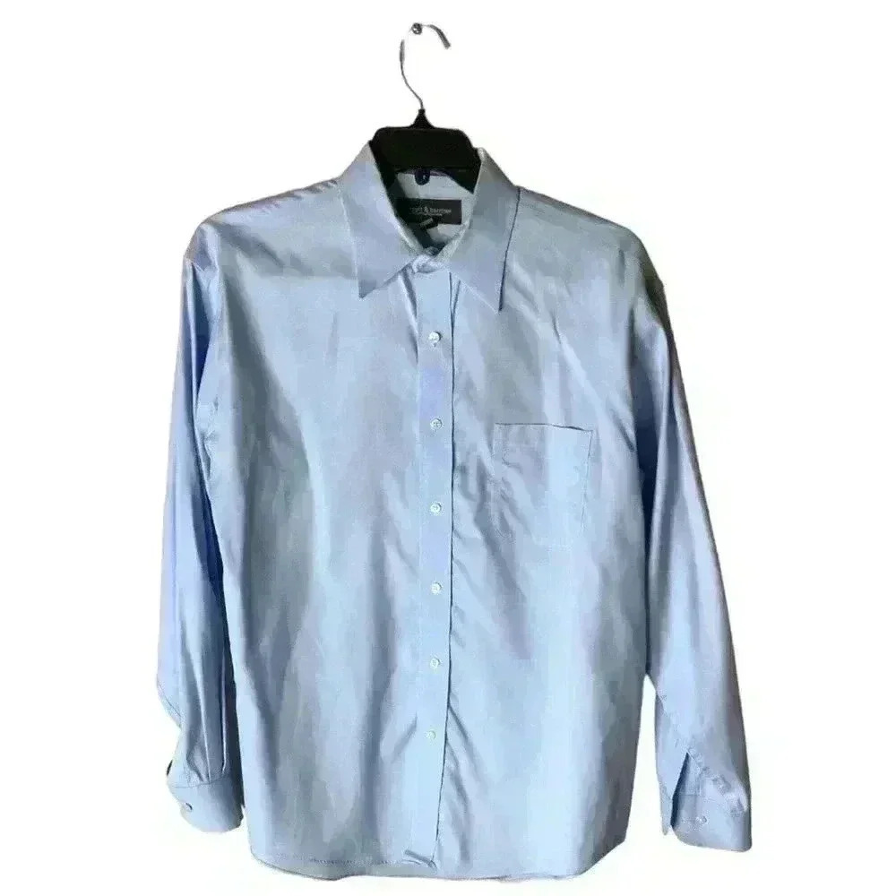 Craft & Barrow Pint Point Dress Shirt Men's Size 16.5 100% Cotton Non-Iron